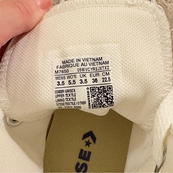 Converse All Star Chuck Taylor Womens 5.5 Shoes White High Top Sneakers - Picture 8 of 10